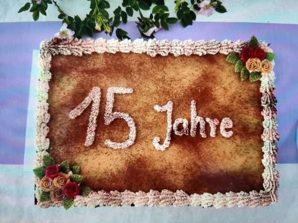 15 Jahre Jubiläumskuchen